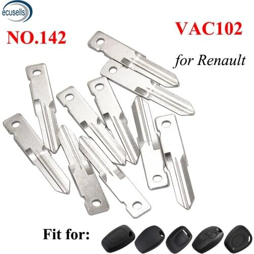 10PCS, VAC102 NO.142 Universal Remotes Flip Key Blade 142# for Renault Kadjar Captur Megane 3 Symbol For Dacia KD VVDI Remote