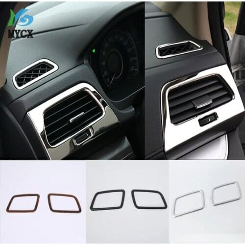 2PCS ABS Chrome dashboard Upper Air Vent Outlet Cover For Honda CRV CR V 2017 2018 2019