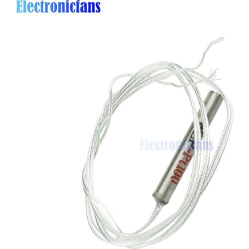 2PCS PT100 Platinum Resister Temperature Sensor Waterproof Temp Probe -20~450 Celsius Insulated Shielding Fiberglass