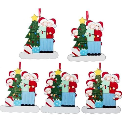 2020 Personalized Christmas Ornament Party Decoration Gift Santa Claus With Mask Personalized Christmas Tree Ornament Dropship