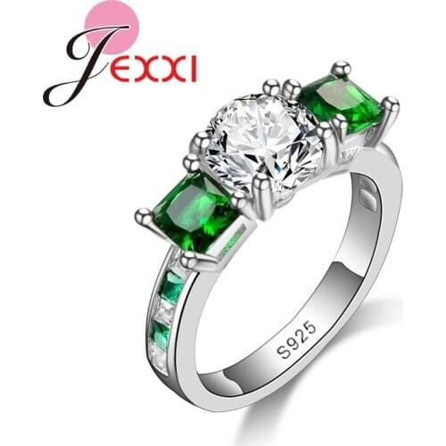 2020 Trend Cubic Zirconia Band Ring Fashion 925 Sterling Silver Engagement Wedding Rings For Female Bijoux
