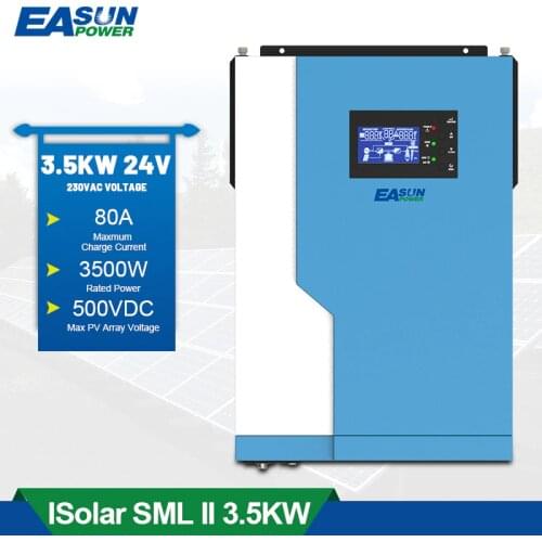 3.5KW Hybrid Solar Inverter MPPT Pure Sine Wave 100A Solar Charge Controller 24V 220V 50Hz/60Hz Off Grid Inverter With Wifi Mode