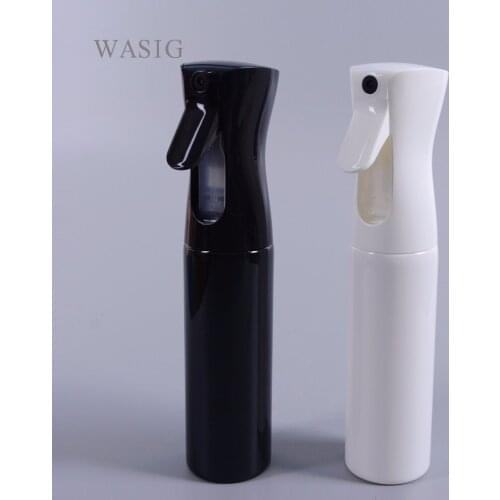 300ml Pro Hair Salon Water Spray Empty Bottle Black Refillable Mist Perfume Atomizer With Button Hydrating Styling Care Tools
