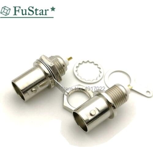 5Pcs/lot BNC Female Socket Q9 Solder Connector Chassis Panel Mount Coaxial Cable For Welding Machine Parts Video BNC connector