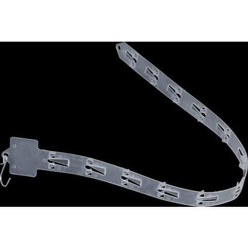 5pcs/set Plastic PP Retail Products Hanging Commodity Display Merchandise Clips Strips Supermarket 12 Hooks/pc