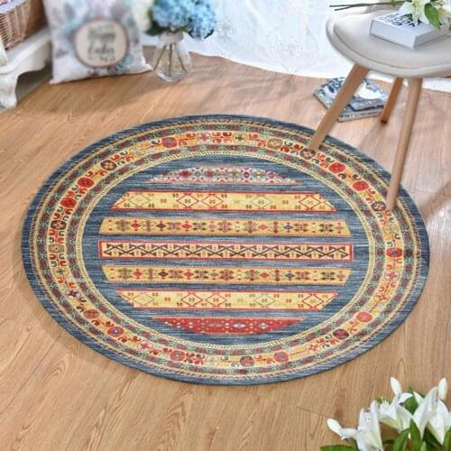 80cm Rug Print Carpet Round Soft Non-slip Rug Floor Carpet Cushion Bedroom Living Room Decor Anti-slip Room Lounge Mat