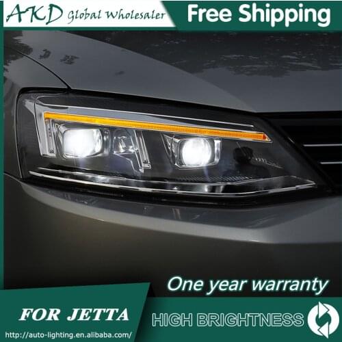 AKD Car Styling for VW Jetta MK6 Headlights 2011-2018 R8 Design LED Headlight DRL Bi Xenon Lens High Low Beam Parking Fog Lamp