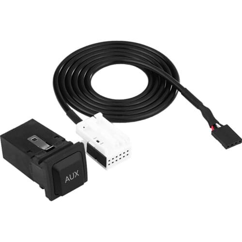 Car USB AUX Audio Cable Switch & Cable For RCD510 RCD310 Golf/GTI/R MK5 MK6 Jetta 5KD035724 ABS plastic metal made