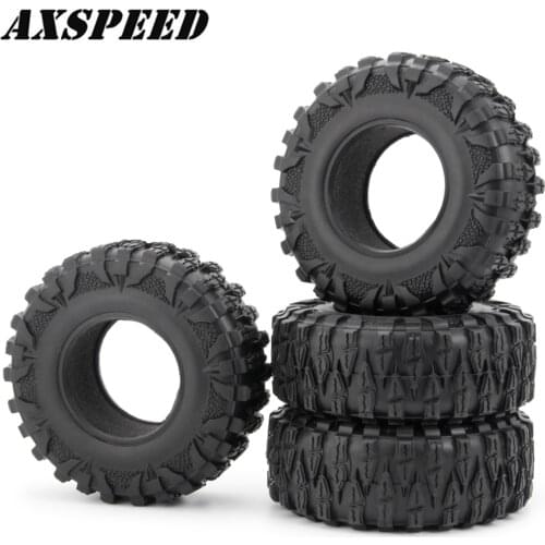 AXSPEED 2.2inch Rubber Wheel Tires Skin 120mm RC Car Wheel Tires for 1:10 RC Rock Crawler Wraith 90018 SCX10 90046 D90 D110