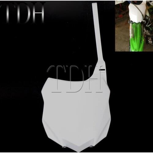 Motocross Enduro Dirt Bike White Front Number Plate for Kawasaki KX250F KX450F KXF 250 450 2013-2016 Plastic Number Plate