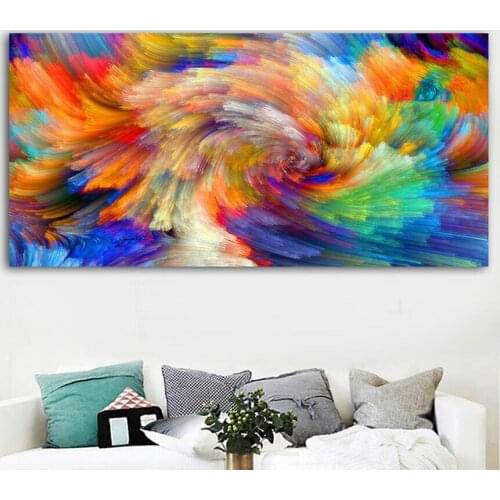 Large diy diamond painting Abstract psychedel clouds full diamond embroidery puzzle drill mosaic wall Decor Colorful YG1468