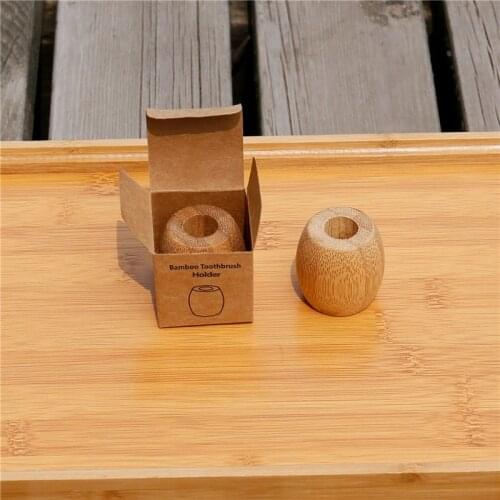 Eco Bamboo Toothbrush Holder Wooden Toothbrush Bathroom Stands Natural Vegan Toothbrush Accessories Tools Toothbrush Stand