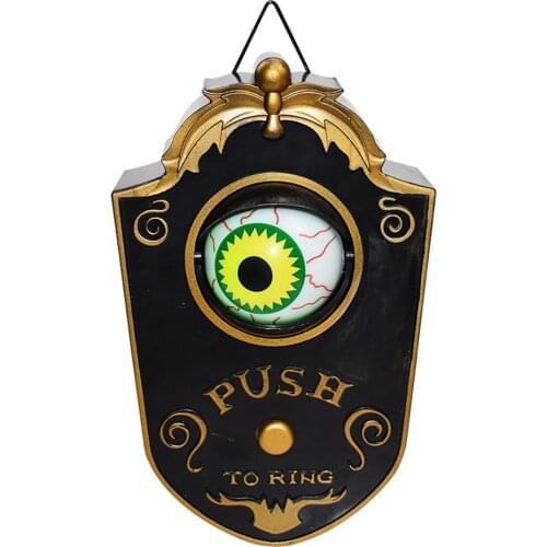 Halloween Doorbell Halloween Haunted Doorbell Animated Eyeball Decor with Spooky Sounds Haunted House Halloween Party Prop