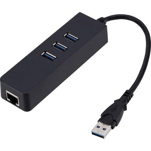 ANPWOO USB3.0 HUB Gigabit Network Card Usb To Rj45 External Wired Network Card with 3-port HUB Hub