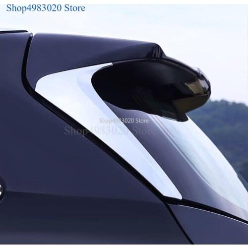 For Toyota Highlander 2015-2017 2018 2019 Chrome Rear Window Cover Side Door Tail Windows Trim Stripe Sticker Car Styling 2PCS