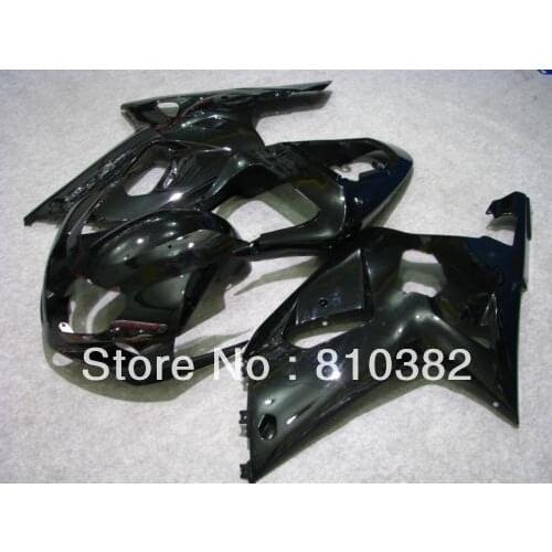 Custom Fairing kit for GSXR600 750 01 02 03 GSXR 600 GSX-R750 K1 2003 2001 2002 all gloss black Fairings set SM45