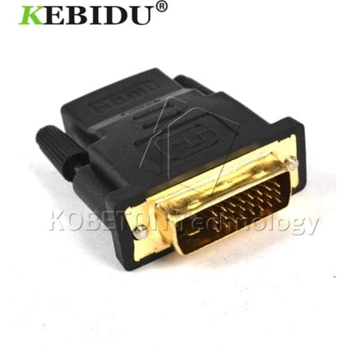 DVI 24+1 Male To HDMI-compatible Female Converter Adapter Cable For XBOX 360 For PS3 For PS4 HDTV 1080P 1 Piece New Gold