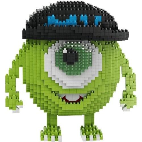 Cartoon Monsters Building Blocks Mr.Q Mike DIY Mini Bricks Assembly Model Mirco Blocks Gifts Toys For Kids 1946pcs Blocks