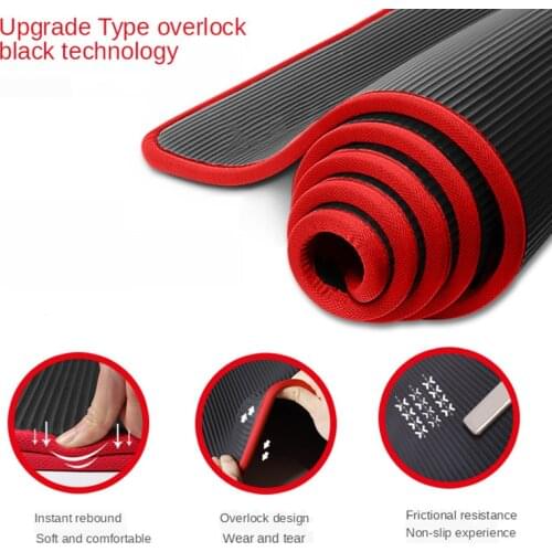 10MM Extra Thick 183cmX61cm High Quality NRB Non-slip Yoga Mats For Fitness Tasteless Pilates Gym Exercise Pads with Bandages