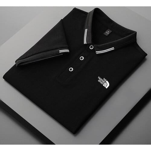 Summer Casual Polo Shirt 2021 Fashion Men Short Sleeve Turn Down Collar Slim Fit Solid Color Polo Shirt For Men Plus Size