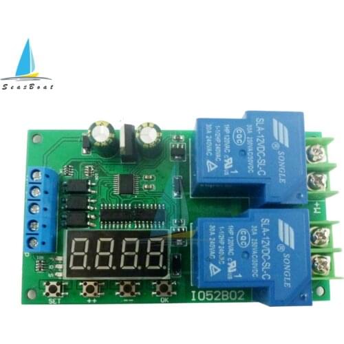 12V 30A Multifunction DC/AC Motor Controller Relay Board Automatic Delay Cycle Start Stop Switch Module Forward Reverse Control