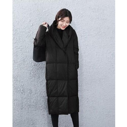 2016 New Design Long Down Coat Jacket Winter Goose Coat Thick Women Down Coat With Big Collar Hood