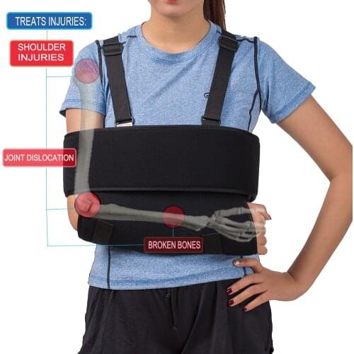 Orthopedic Medical Arm Sling Shoulder Immobilizer Rotator Cuff Wrist Elbow Forearm Support Brace Strap with Soft Comfortable Pad