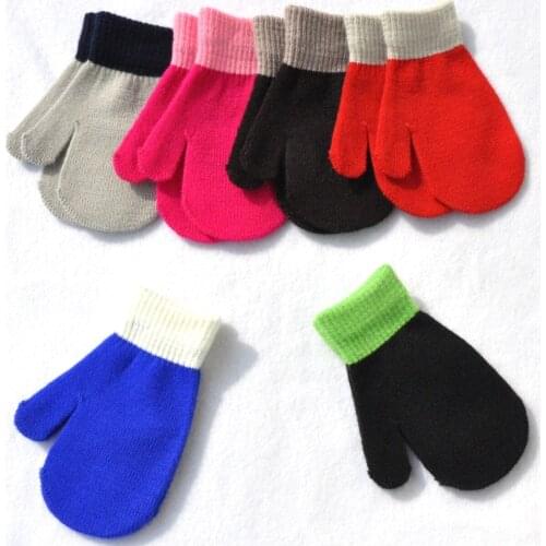 1-4 years old, kindergarten children, winter warm knitted gloves, elementary school children, woolen gloves