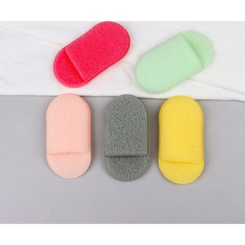 Portable Washcloth Travel Oval Face Cleaning Sponge Skin Makeup Remover Puff