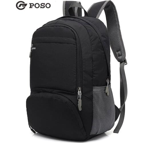 POSO Brand New Men Waterproof 15.6 Inch Laptop Backpack Travel Foldable Laptop Backpack School Bag