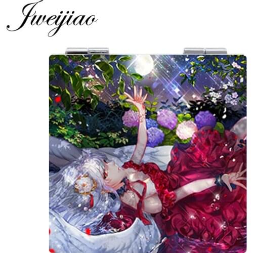 Youhaken Vanity Mirror for Beautiful girls Square shaped 1X/2X Magnifying Folding Mini Pocket Mirror espejo