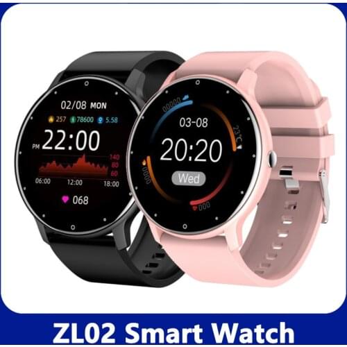 2021 ZL02 Smartwatch Heart Rate Blood Pressure Monitor Weather Forecast IP67 Men Women Watches Fitness Bracelet For Android Ios