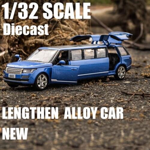 High Simulation 1:32 Alloy LENGTHEN Limousine Metal Diecast Car Model Vehicles Pull Back Flashing Musical Kid Toy Free Shipping