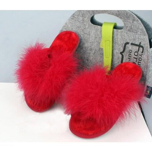 2019 New spring fur Home Slippers Fashion Autumn Ladies Flats Slip On Indoor Shoes Woman Comfortable Slipper 5 Colors AWM59