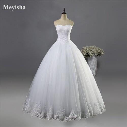 ZJ9014 2019 2020 fashion Beads Crystal White Ivory Wedding Dresses for brides plus size formal sweetheart 2/4/6/8/10/12/14/16