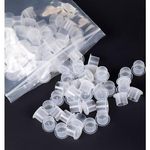 100Pcs Disposable caps Microblading Tattoo Ink Cup For Tattoo Needle supplies accessories For tattoo equipment Permanent Makeup