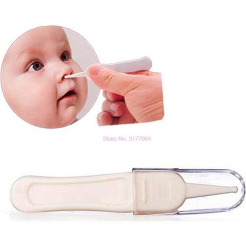 1000pcs New Baby Safety Tweezers Plastic Tweezers Ear Nose Clean Nose Ears Dirty Baby Care