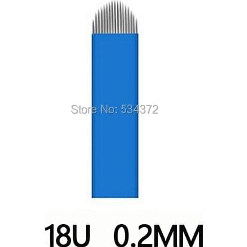 18U Shape Microblading Needles Permanent Makeup Eyebrow Tatoo Blade For 3D Embroidery Manual Tattoo Pen