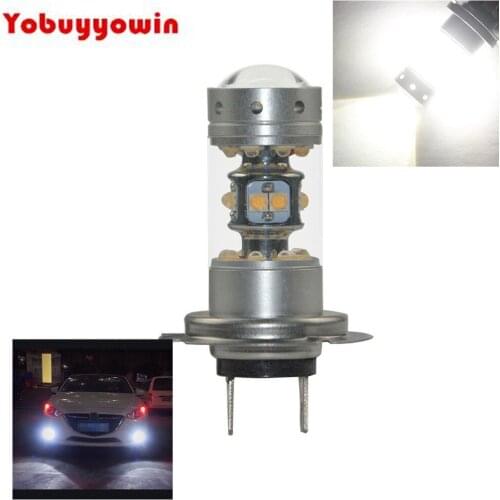 2 Pack White H7 High Power Foglight 140W 6000K LED Lights Bulbs 1000LM DRL/Fog Lights for Car Truck Lamp Replacement