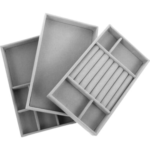 3Pcs Multifunctional Jewelry Storage Trays Jewelry Earrings Display Containers Display Rack