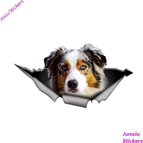Creative Australian Shepherd Pet 3D Car Window Decal Accessories Waterproof High Quality Vinyl Cover Scratches PVC 13cm X 7cm