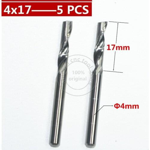 4mm*17mm,Freeshipping,CNC insert router bit,solid carbide Aluminum milling cutter,Class-A 1 flute end mill,PVC,Acrylic,aluminum