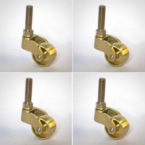 Designed 4PCS European Heavy Brass Universal Furniture Casters Table Chair Sofa Bar Piano Mute Wheels Pulleys Rollers Runners
