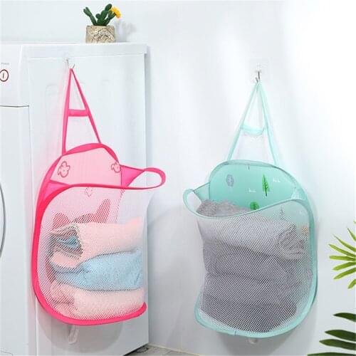 Colorful Portable Foldable Breathable Laundry Basket Wall Mounted Dirty Clothes Basket Bathroom Laundry Hamper Laundry Organizer