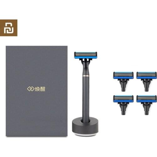 Original Youpin Men Shaver Manual Razor 7 in 1 Sets Magnetic Replace the Clip German importing Shaving Gift for father husband