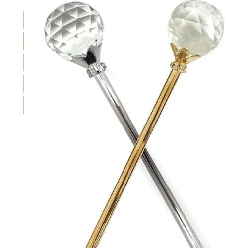 Crystal ball Scepter magic fairy stick walking stick wedding props Cosplay beauty pageant prop