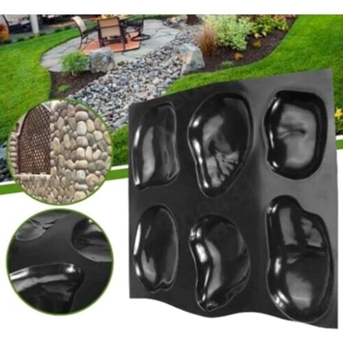 Rock Brick Concrete Mold Step Stones Plaster Cobblestones Plastic Mould Garden Pathway Decoration DIY High Quality and Brand New