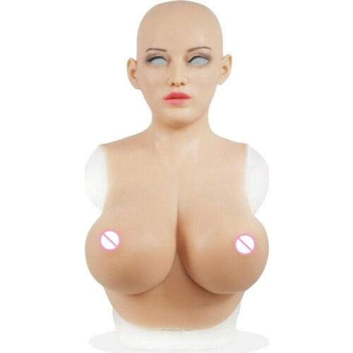 Bra Set Crossdresser Silicone Breast Transgender G Cup Elastic Cotton Filling Artificial Chest