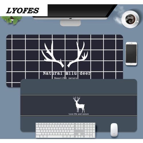 Nordic Deer Mouse Pad Large XXL Writing Gaming Desk Mats Computer Gamer Keyboard Mouse Mat Desk Mousepad for PC Desk Pad