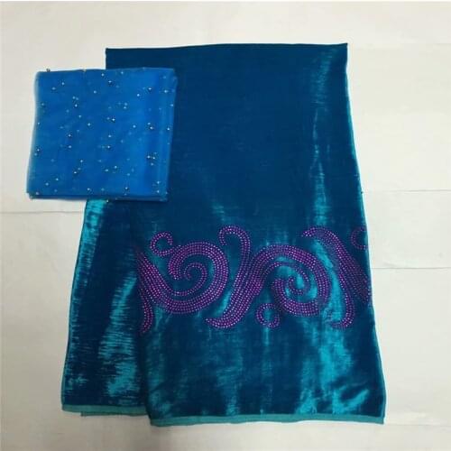 LX!2019 High Quality Fashion Printed Silk Velvet Fabric 5 Yards And 2 Yards Of Tulle Chiffon Fabric! F31513